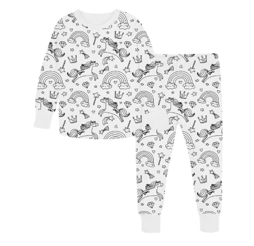 Kreativt pyjamasfärgningsset för barn – designa och måla din egen nattdräkt