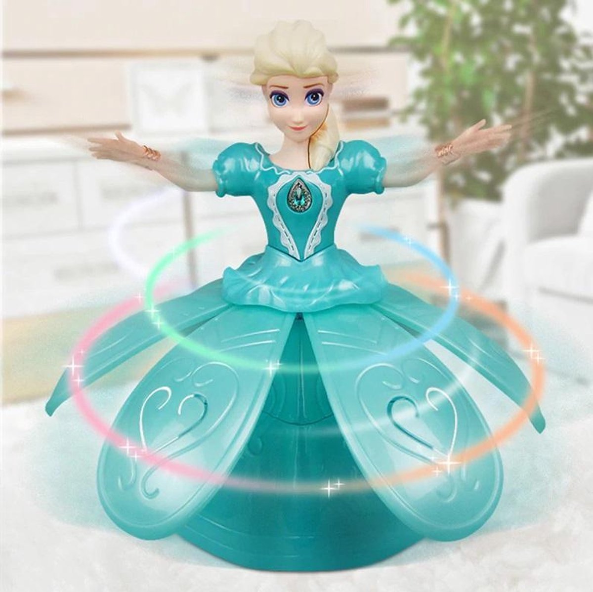 Dansande prinsessdocka med ljus och musik – magisk leksak för barn