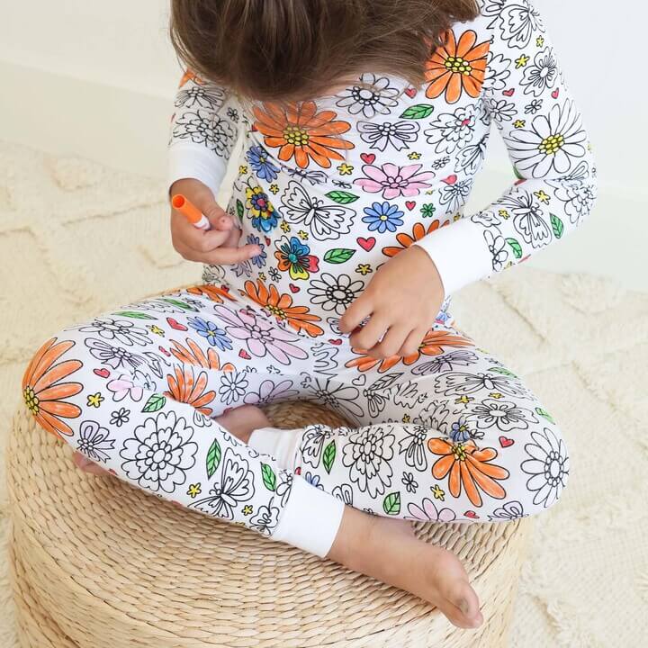 Kreativt pyjamasfärgningsset för barn – designa och måla din egen nattdräkt