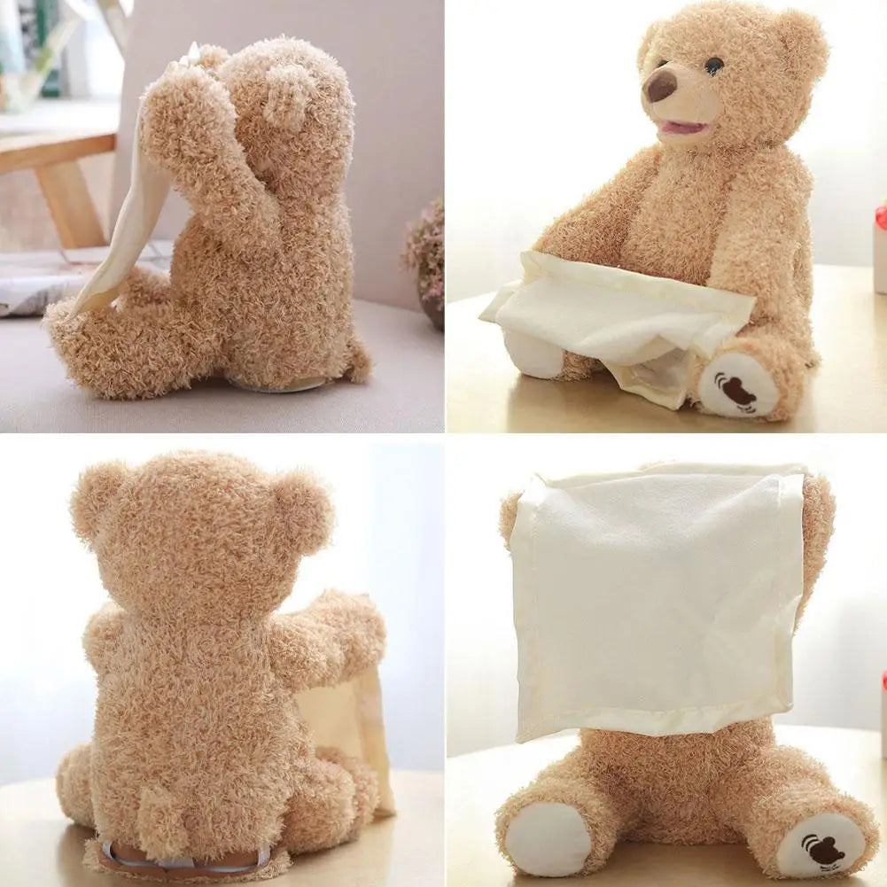 Sjungande teddybjörn med peekaboo-funktion