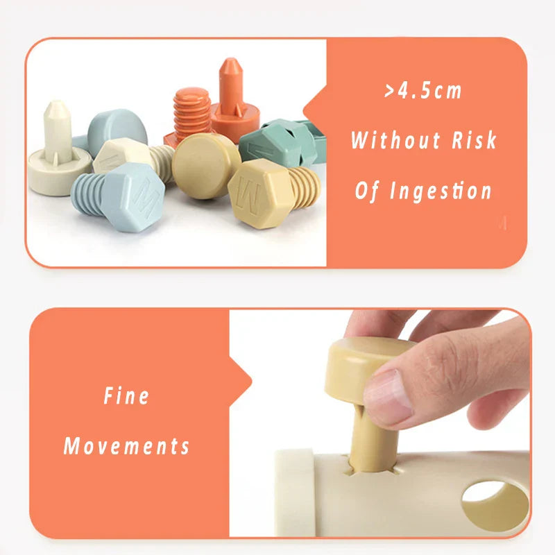 Montessori Skjut- och Skruvlek – Kreativ utveckling med magnetisk lek