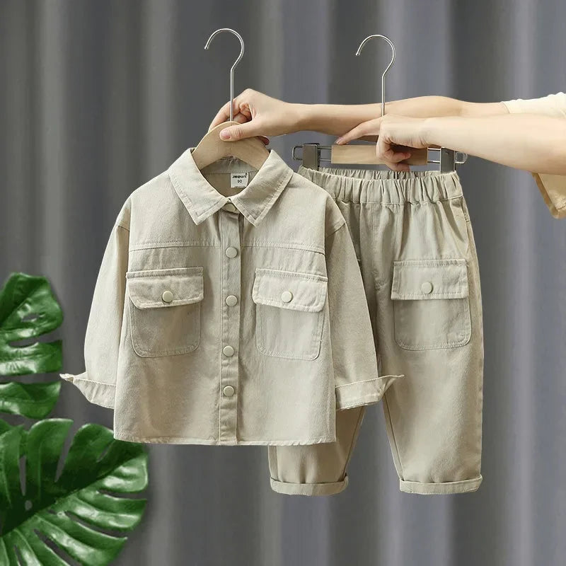 2-delat höstset i denim för barn – Mjukt och bekvämt