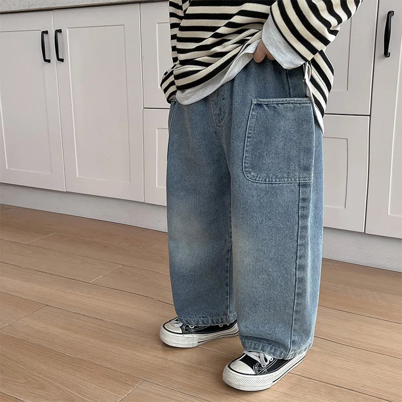 Barnjeans med raka ben – avslappnad passform och bekväm stil