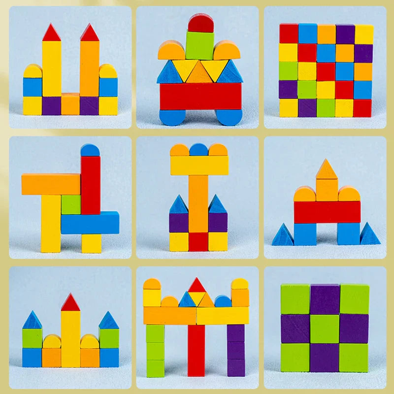 Pusselblock med spegel – Reflection Play för kreativt lärande