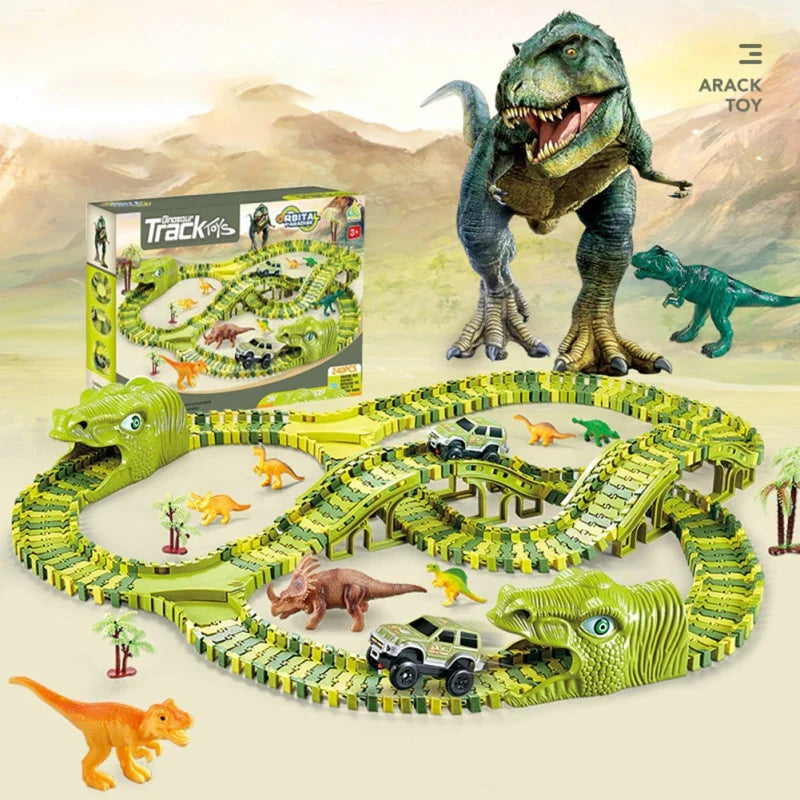 DinoRail – Dinosaurier och racingbana för barn