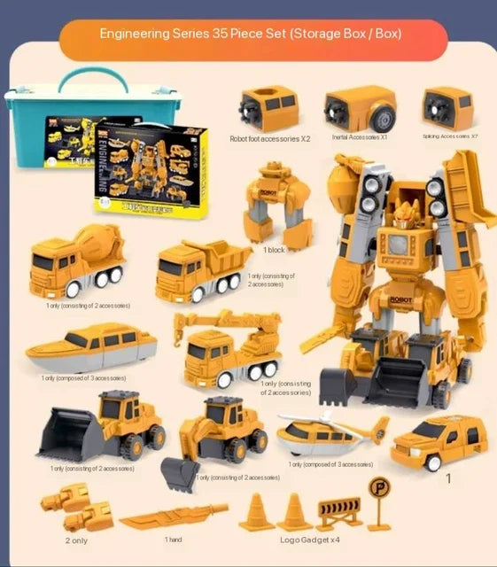 Transformerbar lastbil och grävmaskinsrobot – MagnaMix
