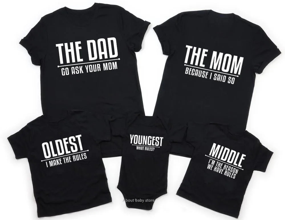 Matchande familje-t-shirts – stil och komfort för alla åldrar