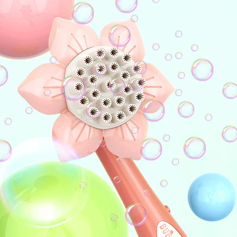 Bubbelblåsande solrosleksak – Sunflower Bubblegun