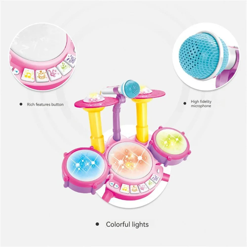 Kids Drumset – Leksakstrumset med mikrofon för barn