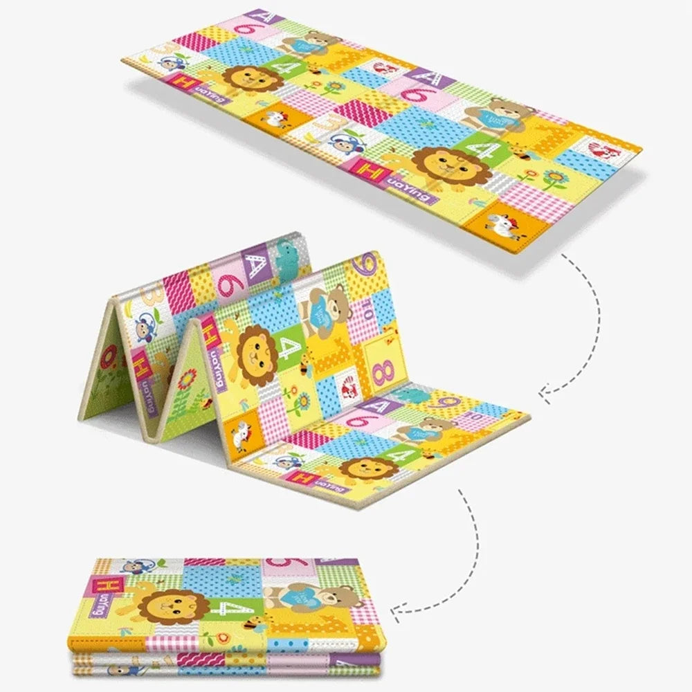 Hopfällbar lekmatta för barn – Play Mat mjuk och pedagogisk lekmatta