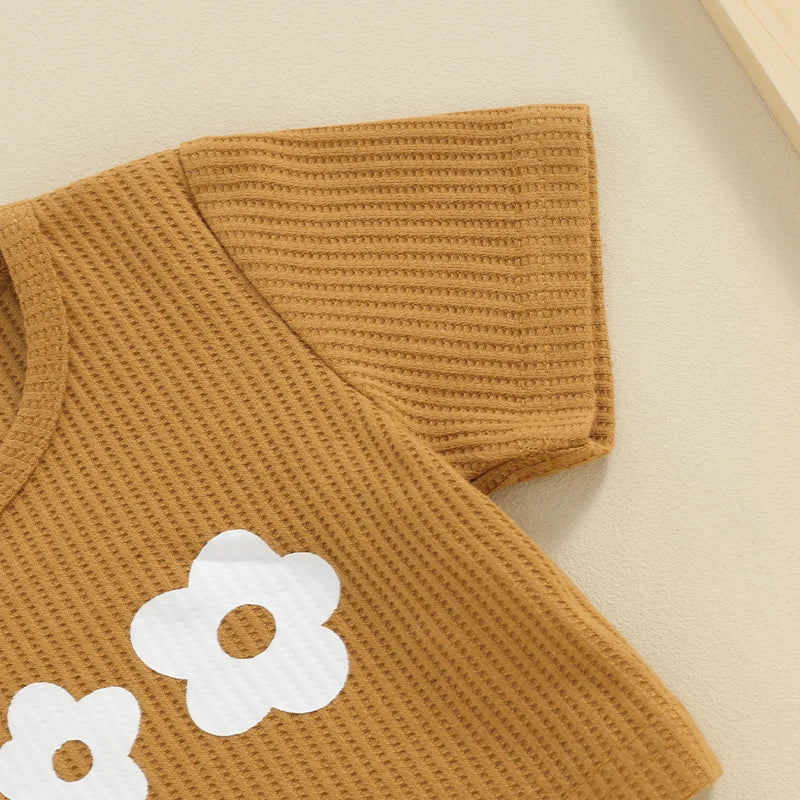 Sommarset för flickor – kortärmad topp och shorts
