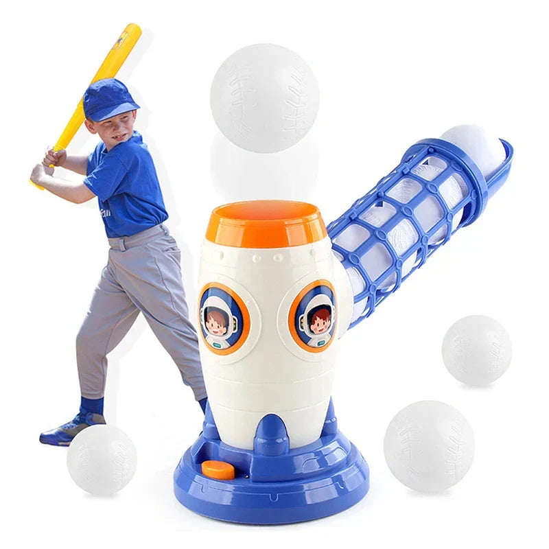Basebollmaskin för barn – Automatisk kastare med trä och bollar