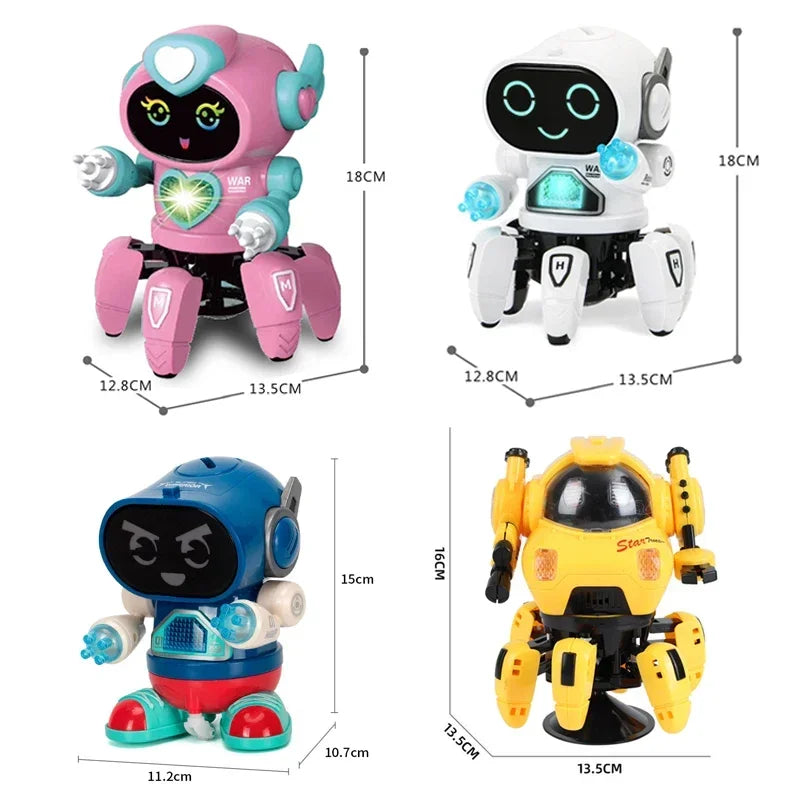 Interaktiv leksaksrobot för barn – Dancing Spin Robot med ljus och musik
