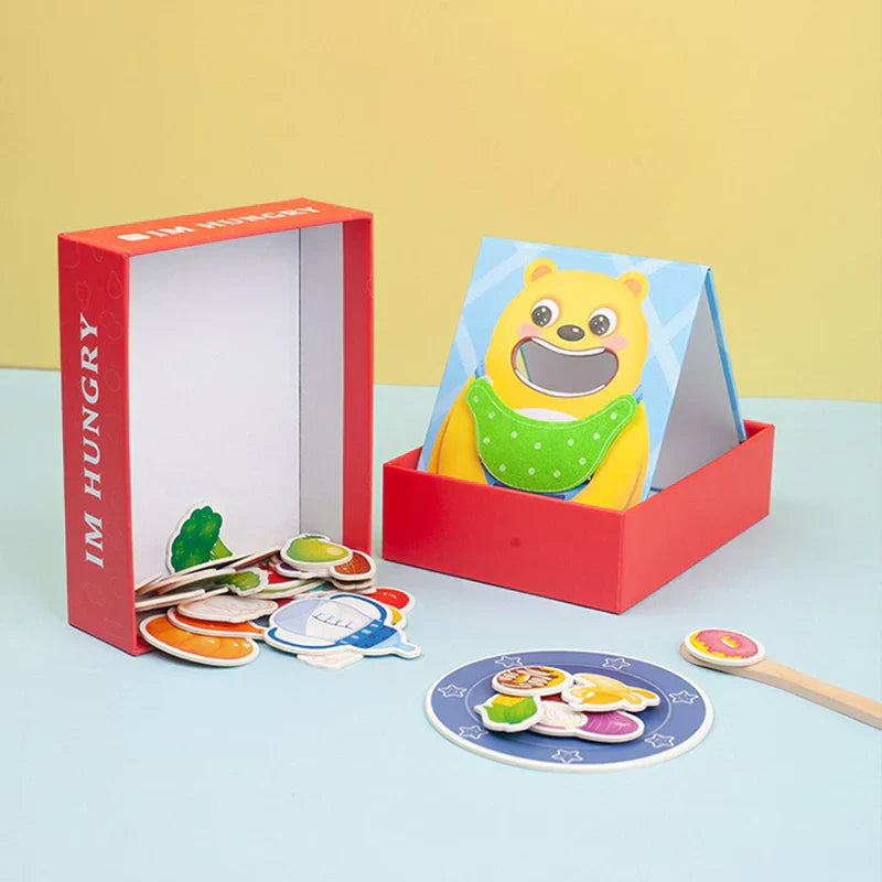 Montessori matspel för barn – Pedagogisk leksak som tränar färgigenkänning och finmotorik