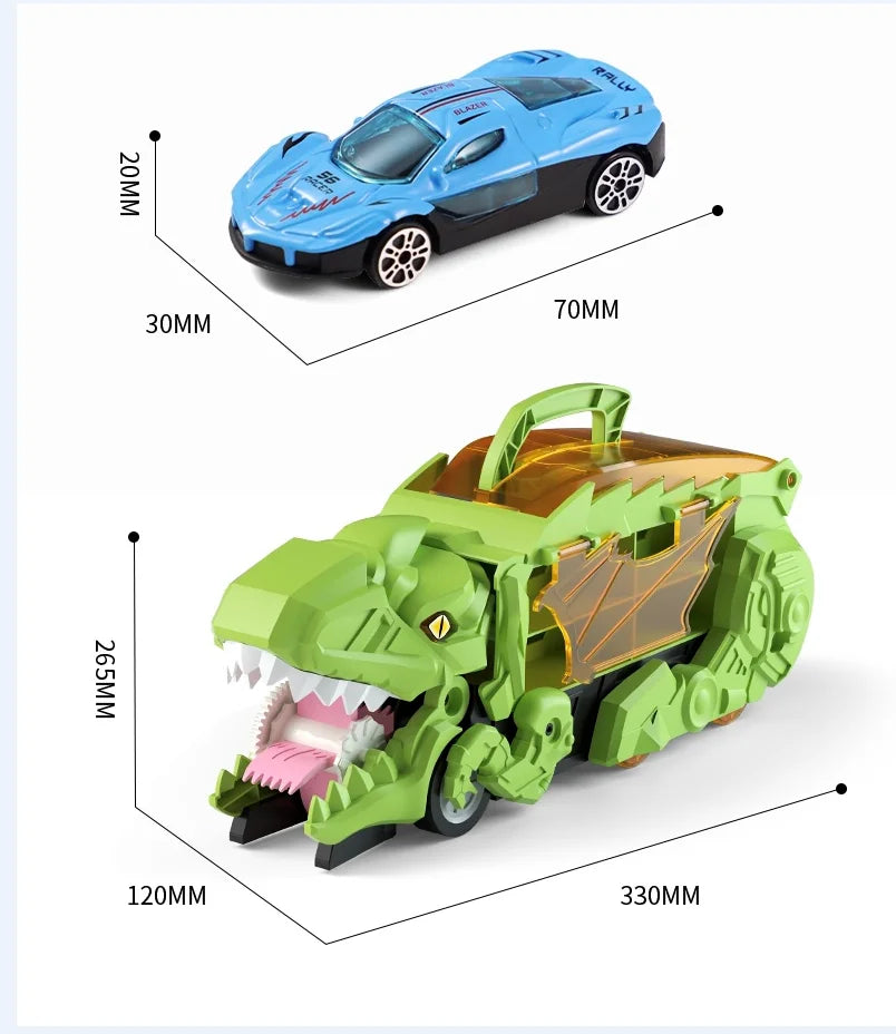Dinosaurie-leksaksbil med förvaring – Kreativ och organiserad lek