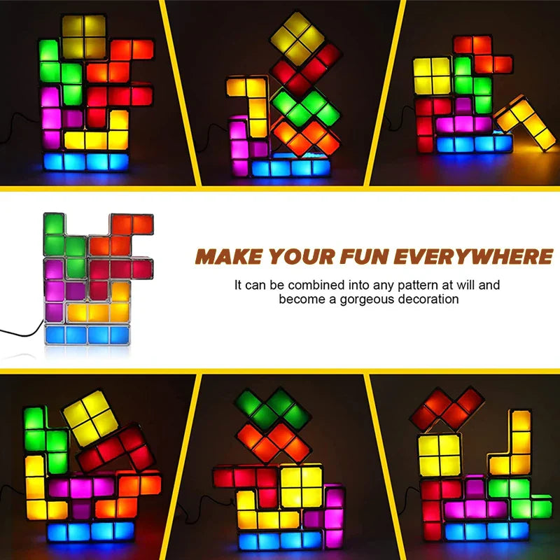Tetris-lampa – Kreativ belysning för barn