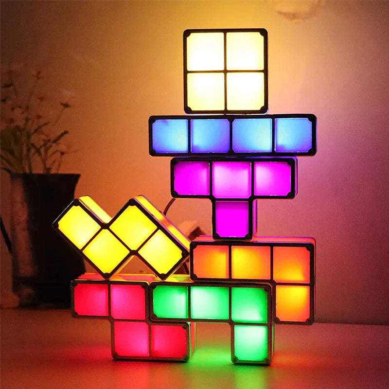 Tetris-lampa – Kreativ belysning för barn