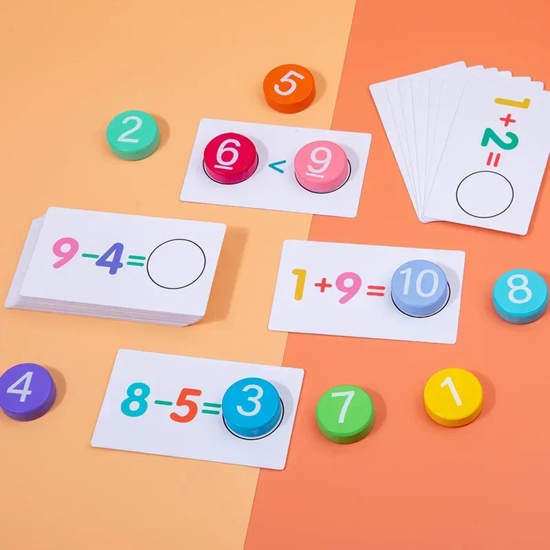 Räknekort i trä och papper – Pedagogiskt spel som gör matematik roligt