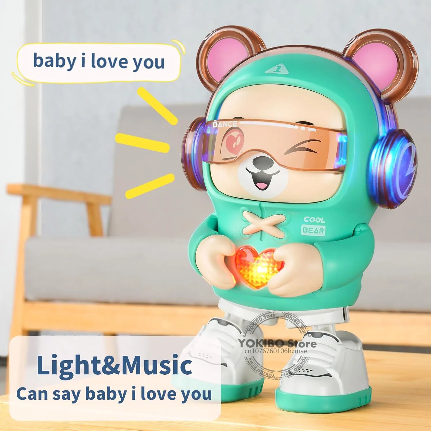 Dancing Dog Robot – Interaktiv dansande leksak med musik och ljus