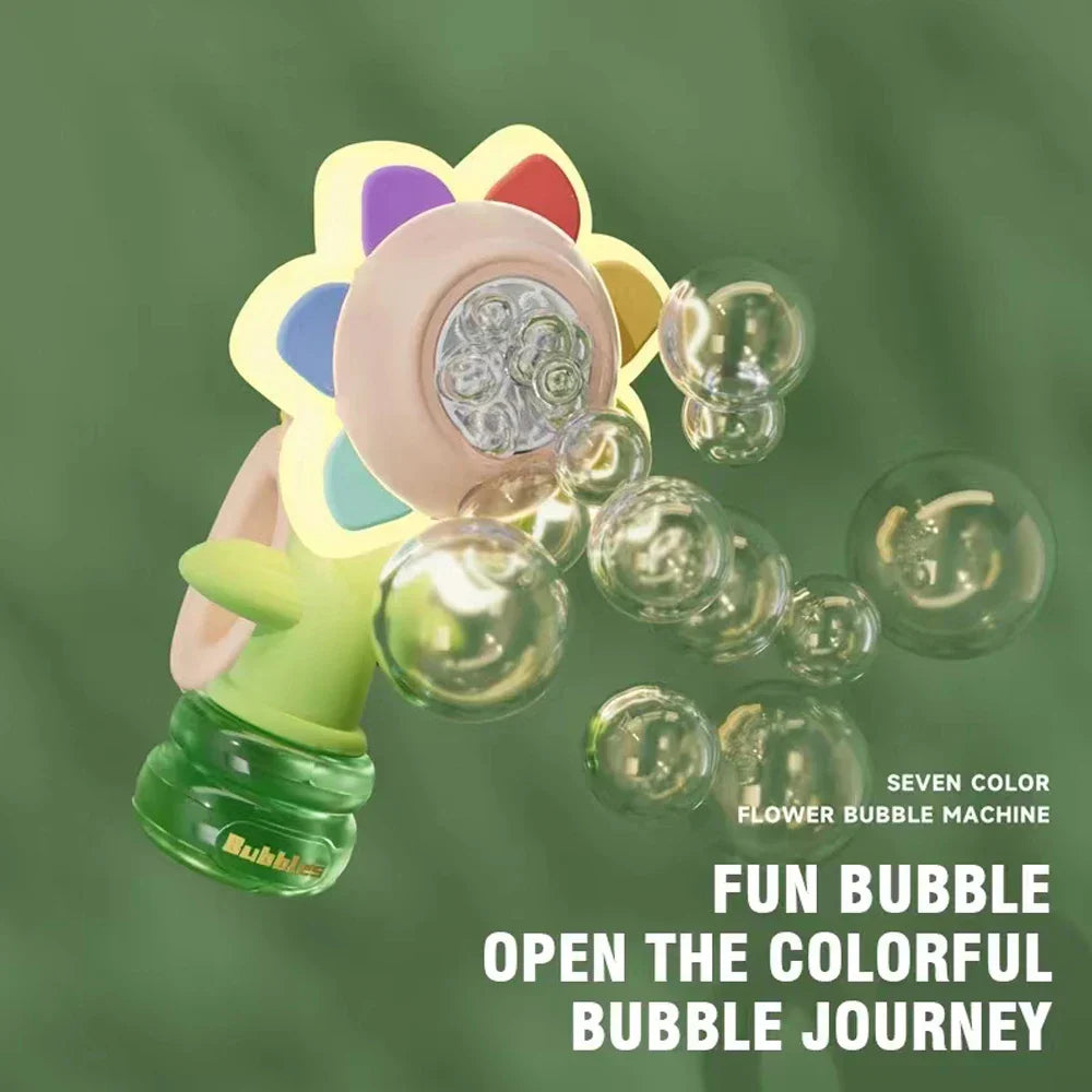 Bubbelmaskin för barn – färgglad ljus- och bubbelshow