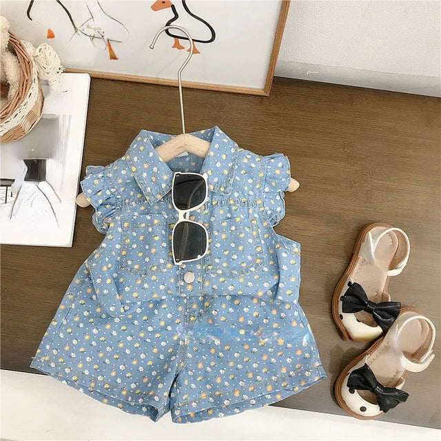 Sommarset för barn – Linne & shorts i bomull