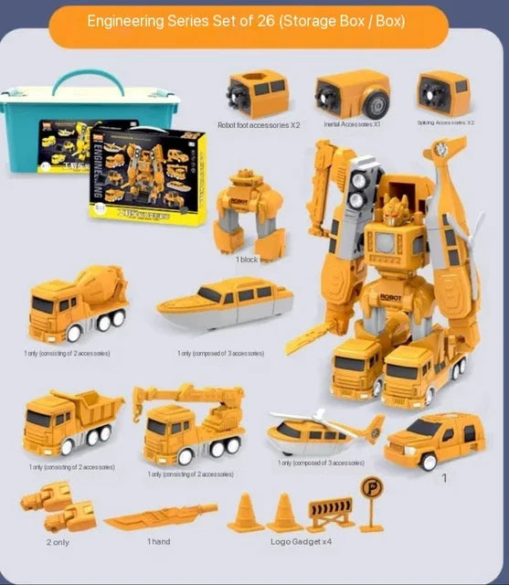 Transformerbar lastbil och grävmaskinsrobot – MagnaMix