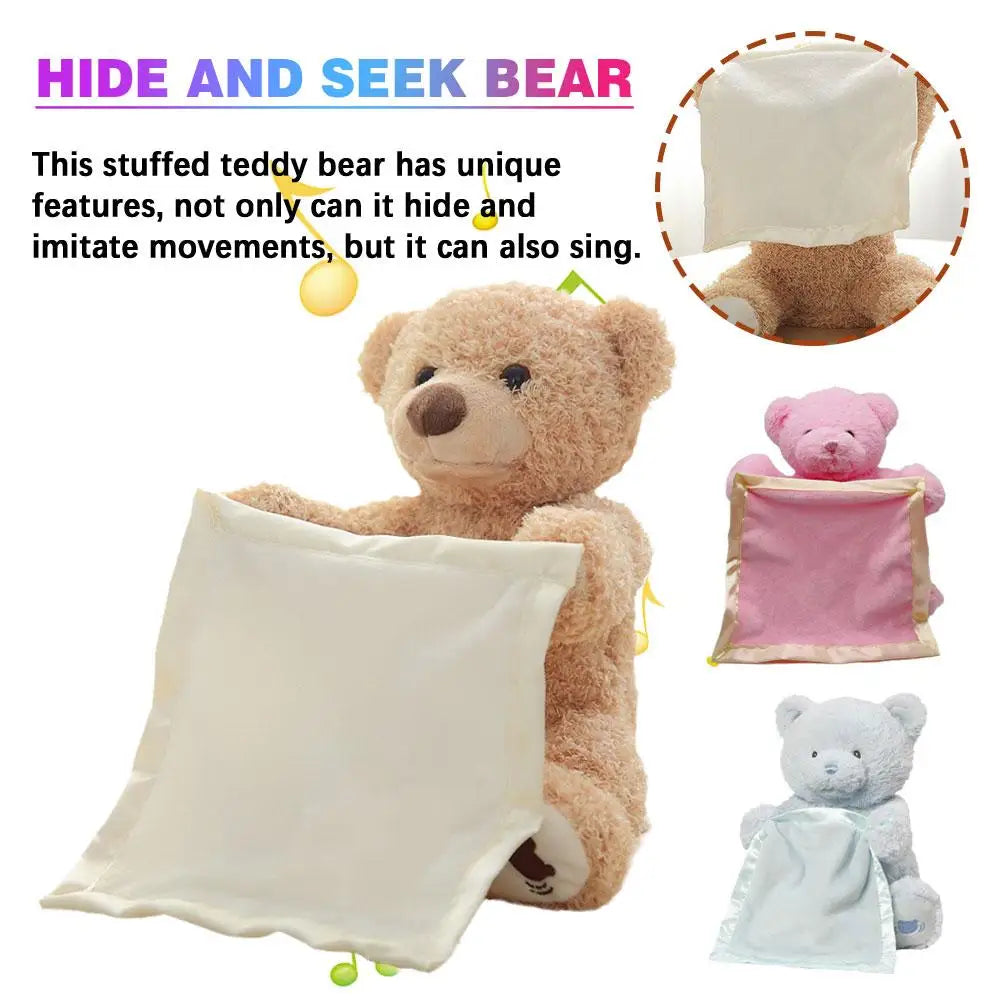 Sjungande teddybjörn med peekaboo-funktion