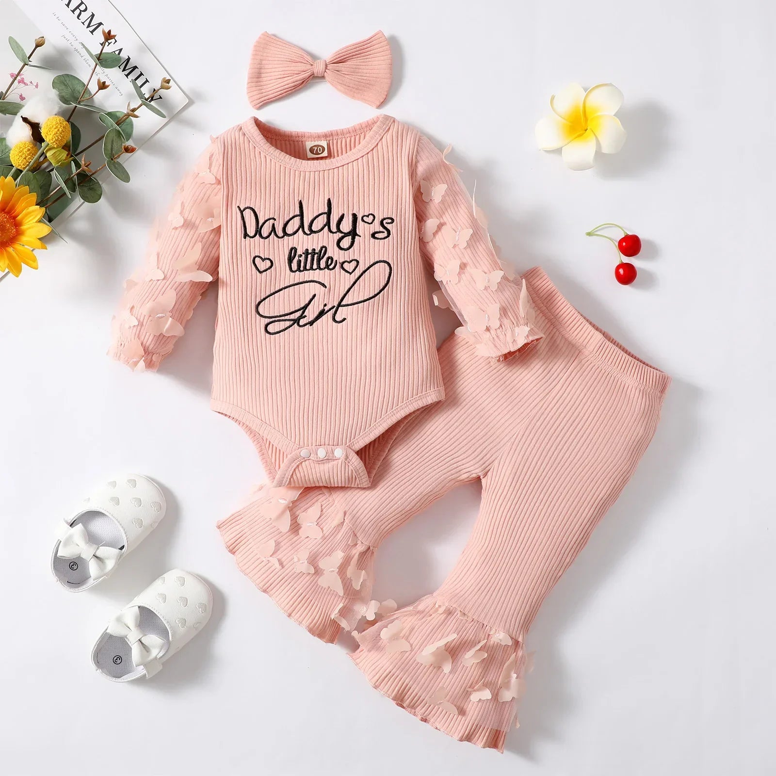 Romper och byxor för flickor – bekväm och stilren bomullsoutfit