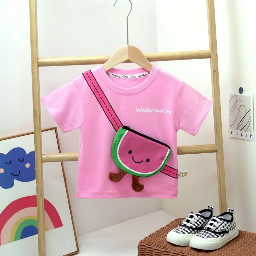 Barn-T-shirt med fruktmotiv – mjuk och lekfull