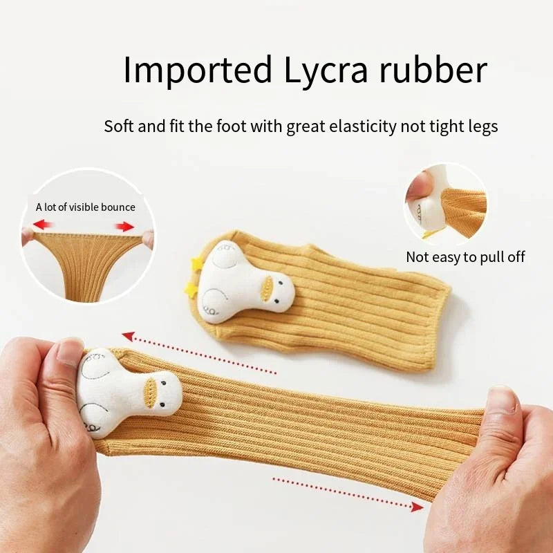 Halkfria babystrumpor – höga och låga modeller i bomull