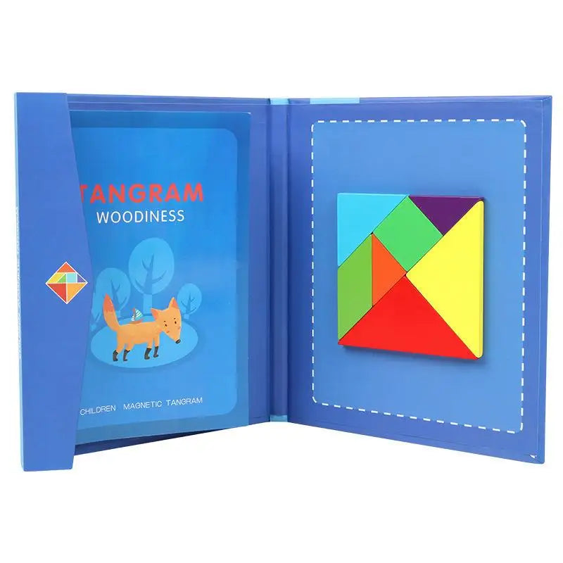 Tangram-pussel i trä för barn – Kreativt lärande genom former