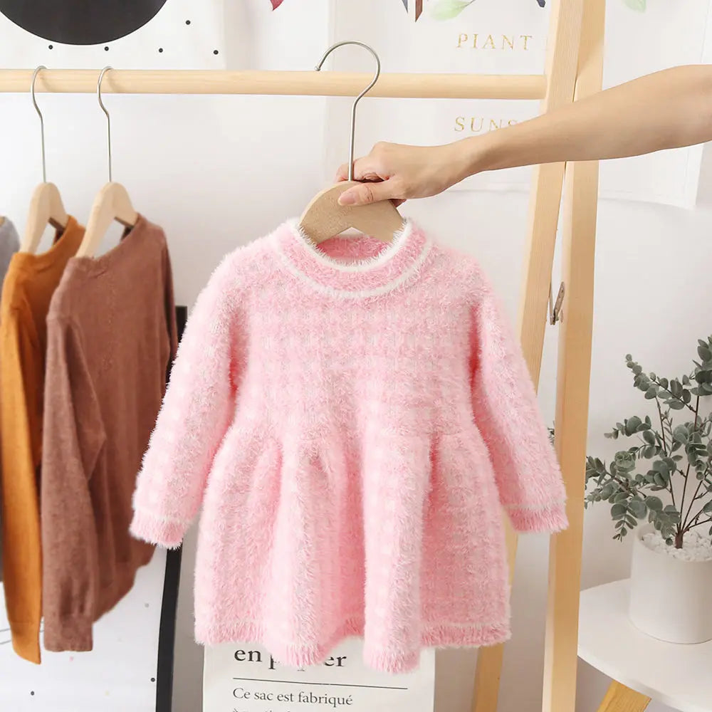 Skön och varm klänning i fleece för barn – Perfekt för kyliga dagar