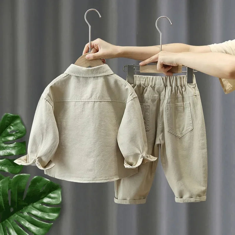 2-delat höstset i denim för barn – Mjukt och bekvämt