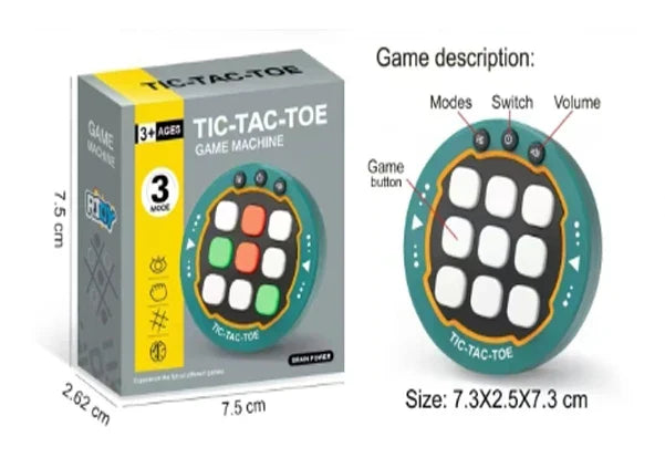 Tic Tac Toe i fickformat – Portabelt pusselspel för barn och familj