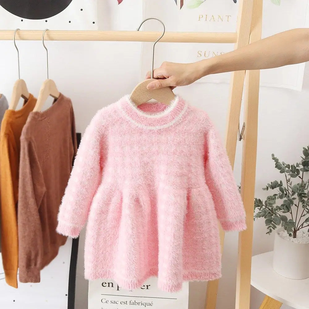 Skön och varm klänning i fleece för barn – Perfekt för kyliga dagar