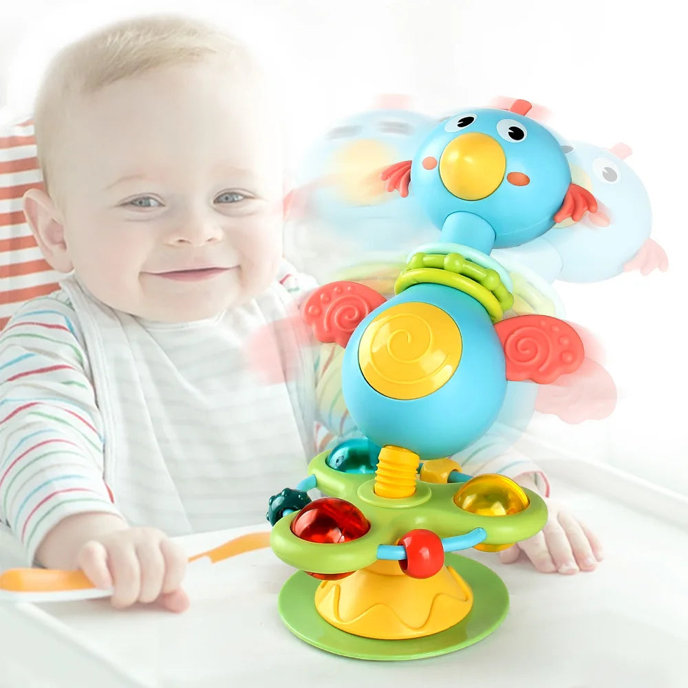 Sensorisk babyleksak med sugkopp – skallra med musik och färger