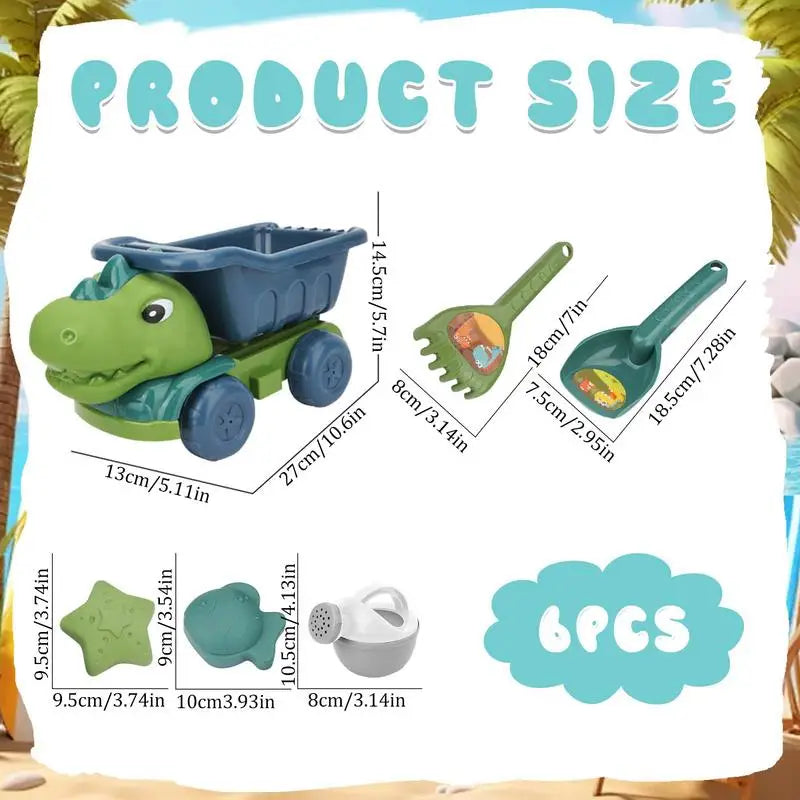Beach Dino Set – Sandslotts- och dinosaurieset för barn