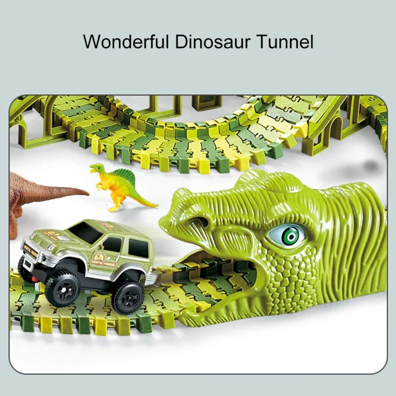 DinoRail – Dinosaurier och racingbana för barn