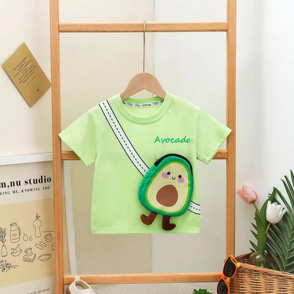 Barn-T-shirt med fruktmotiv – mjuk och lekfull