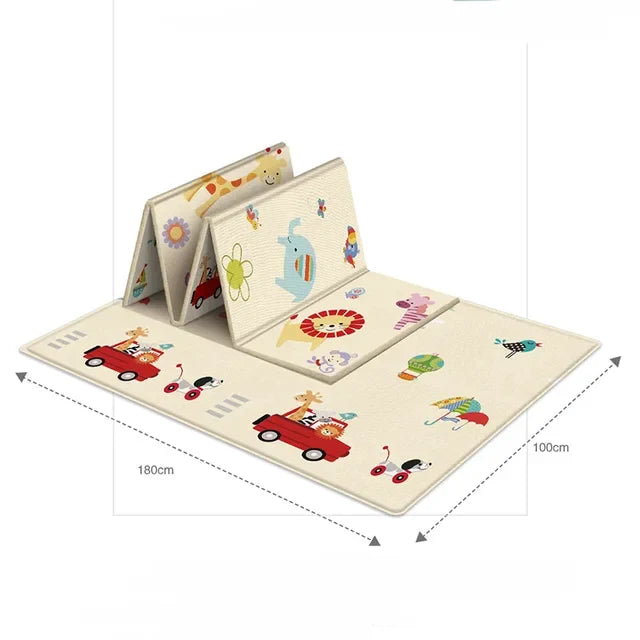 Hopfällbar lekmatta för barn – Play Mat mjuk och pedagogisk lekmatta
