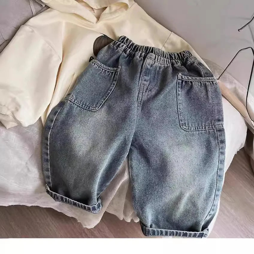 Barnjeans med raka ben – avslappnad passform och bekväm stil