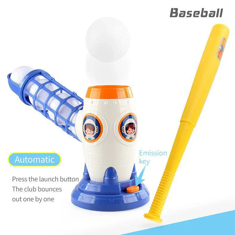 Basebollmaskin för barn – Automatisk kastare med trä och bollar