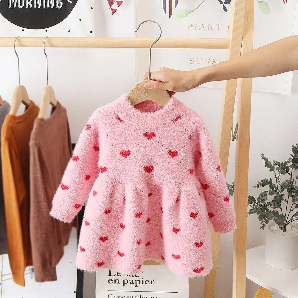 Skön och varm klänning i fleece för barn – Perfekt för kyliga dagar