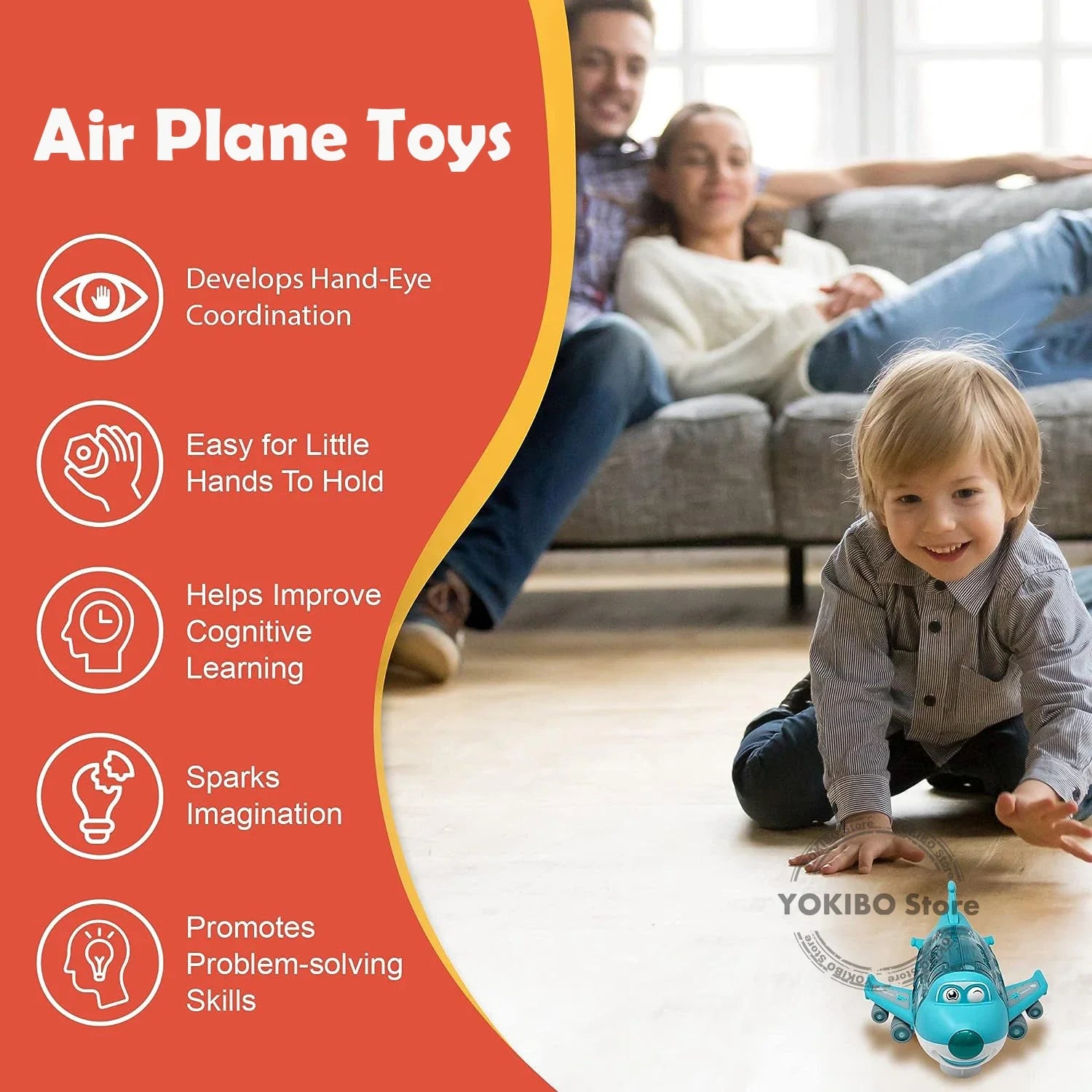Leksaksflygplan för barn – Pilot Pals Plane med ljus och ljud