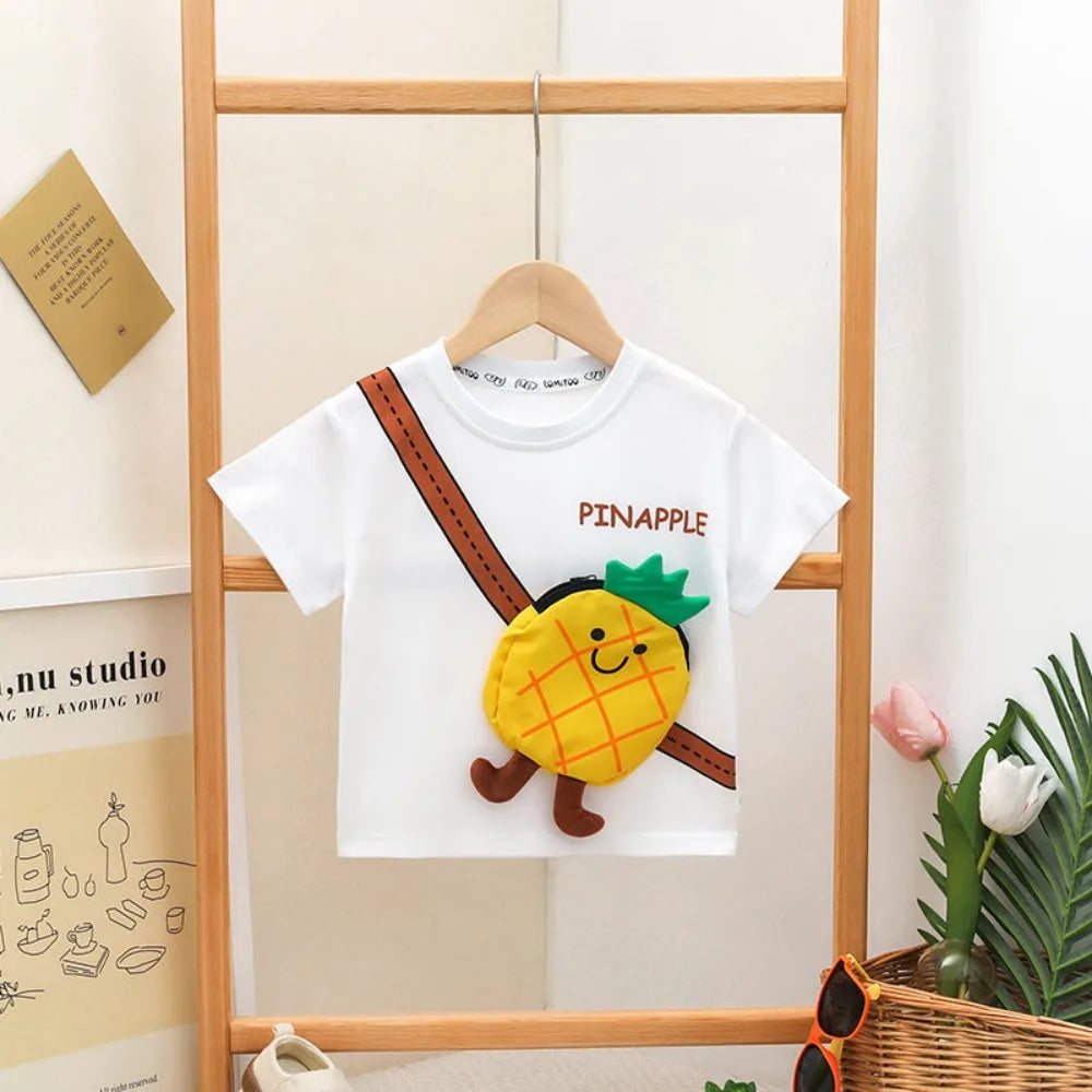 Barn-T-shirt med fruktmotiv – mjuk och lekfull