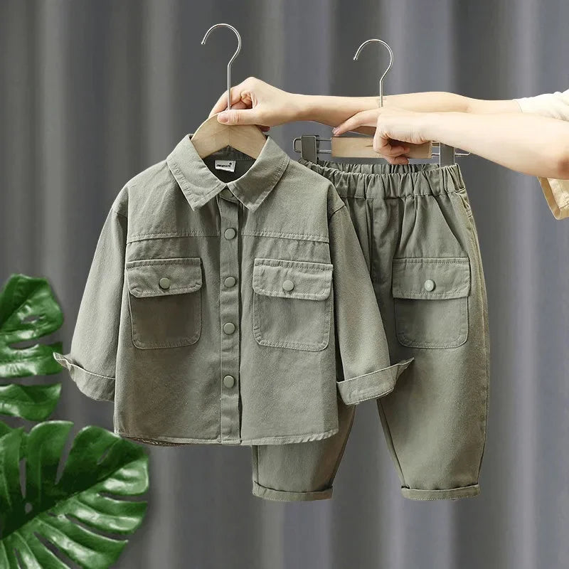 2-delat höstset i denim för barn – Mjukt och bekvämt