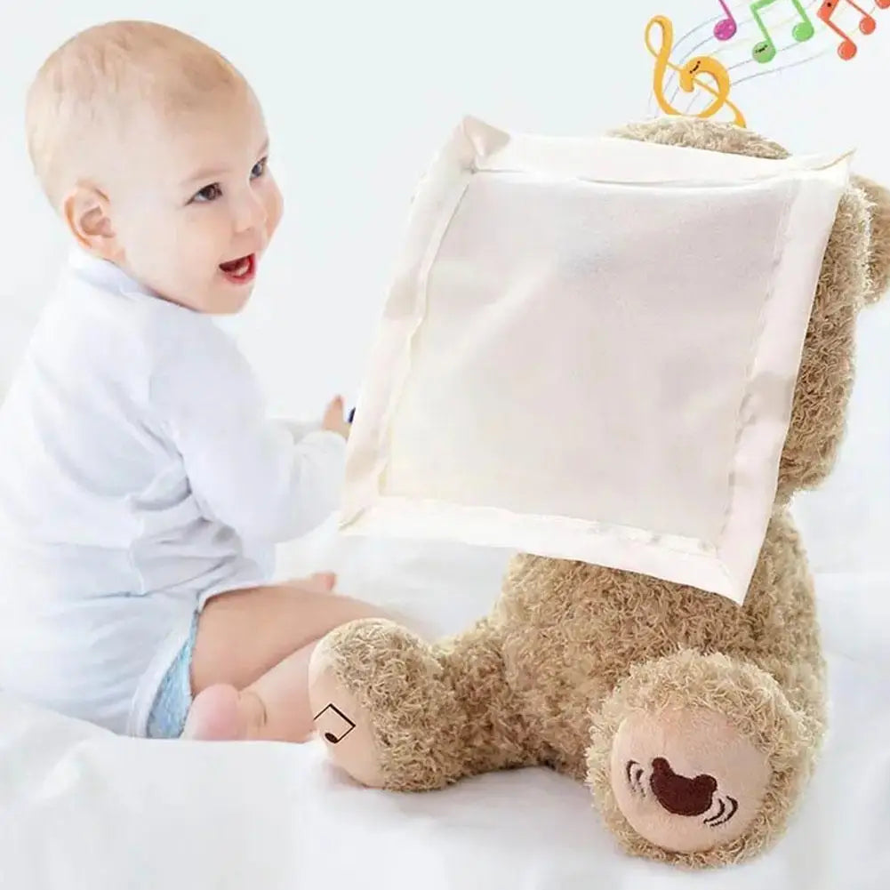 Sjungande teddybjörn med peekaboo-funktion