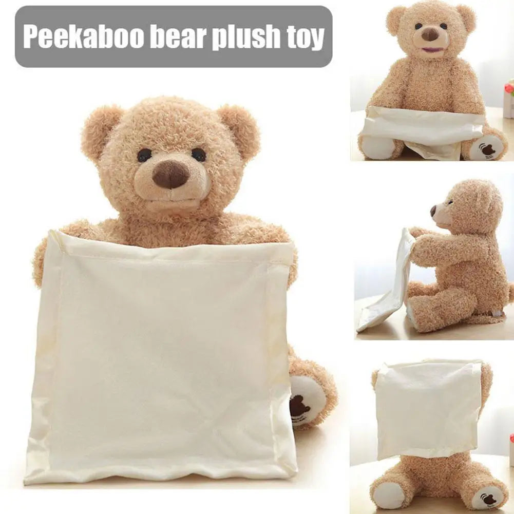 Sjungande teddybjörn med peekaboo-funktion