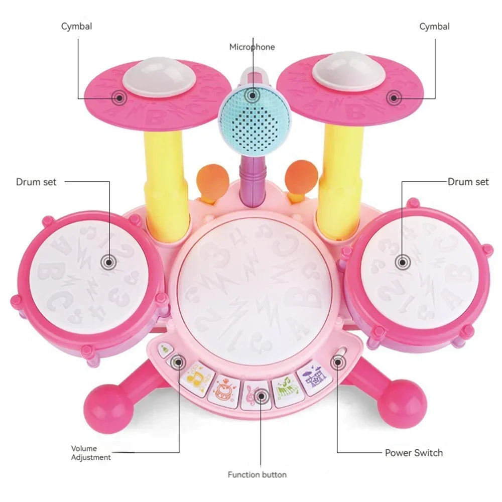 Kids Drumset – Leksakstrumset med mikrofon för barn