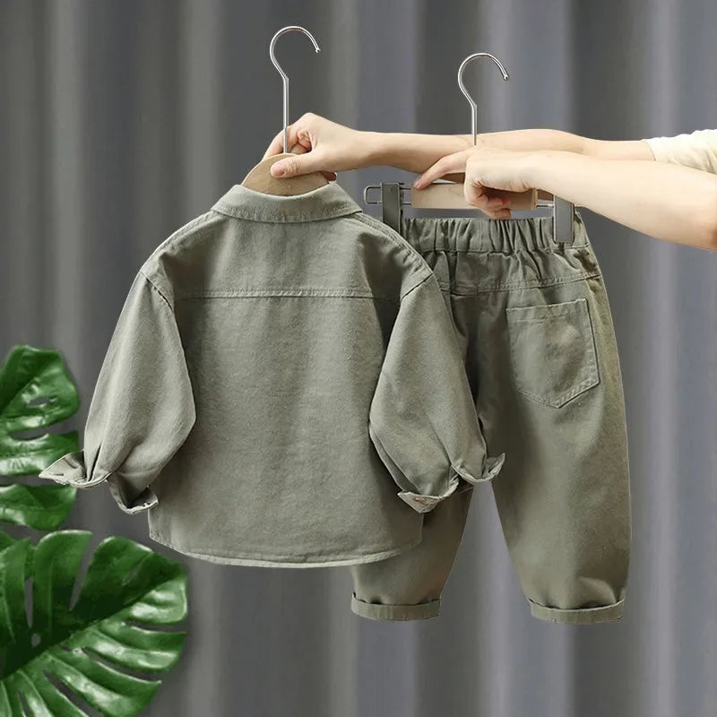 2-delat höstset i denim för barn – Mjukt och bekvämt